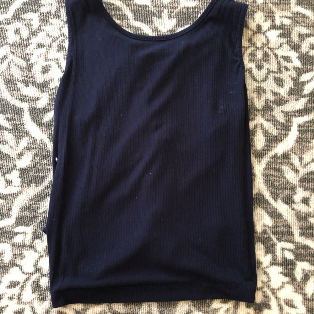 Navy blue crop top
